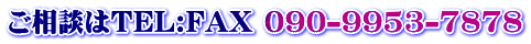 ご相談はTEL:FAX 090-9953-7878